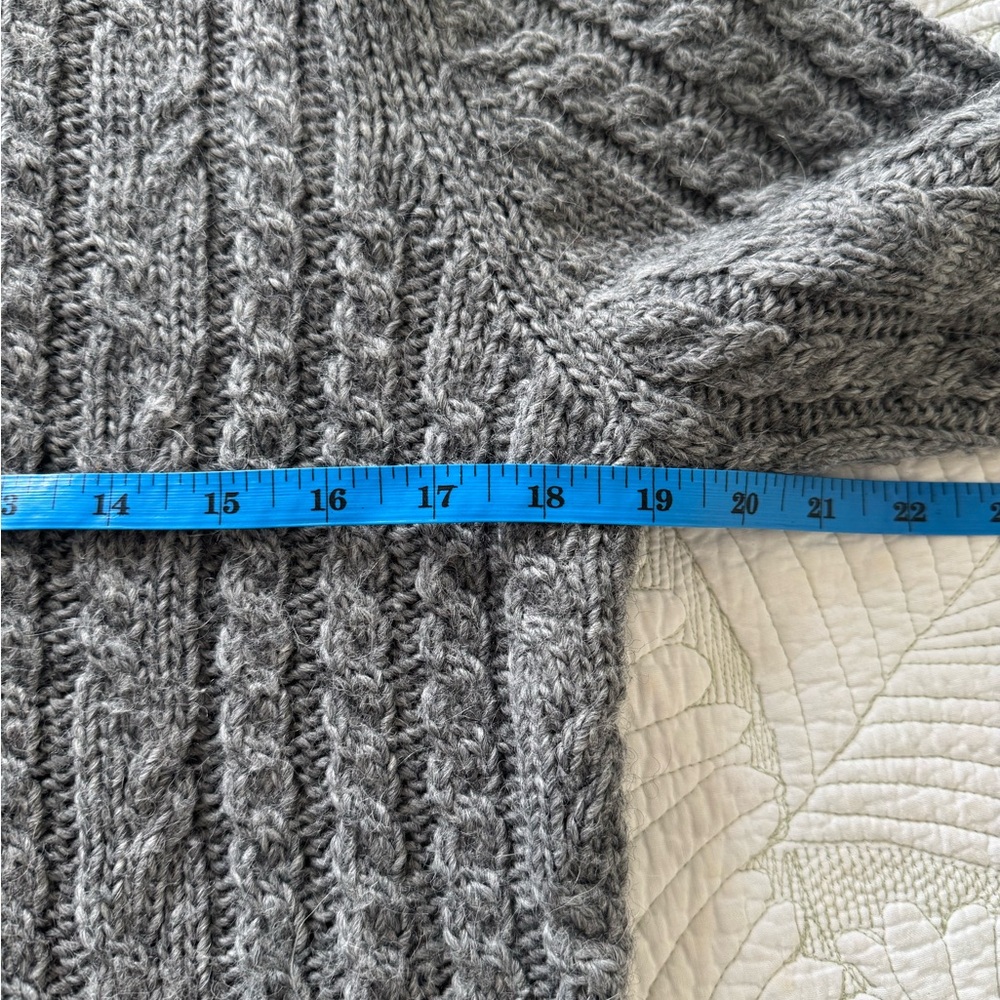 Pendleton Gray Cable Knit Turtleneck Sweater - image 6